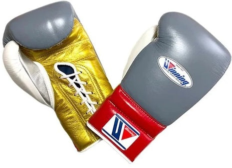 Winning Lace-up Boxing Gloves - Gray · Gold · Red · Silver · White