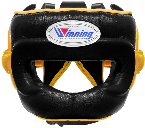 Winning Full Face Headgear Black · Gold WJapan Boxing