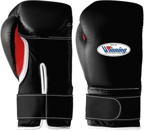 Winning Velcro Boxing Gloves - Black · Red