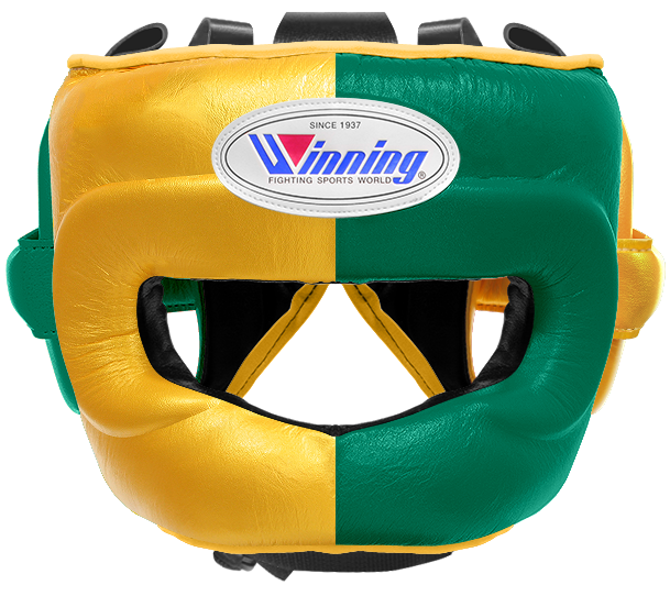 ウイニングwinning ヘッドギア グリーン×ゴールド　Mサイズ Winning Full Face Headgear - Gold · Green – WJapan Boxing