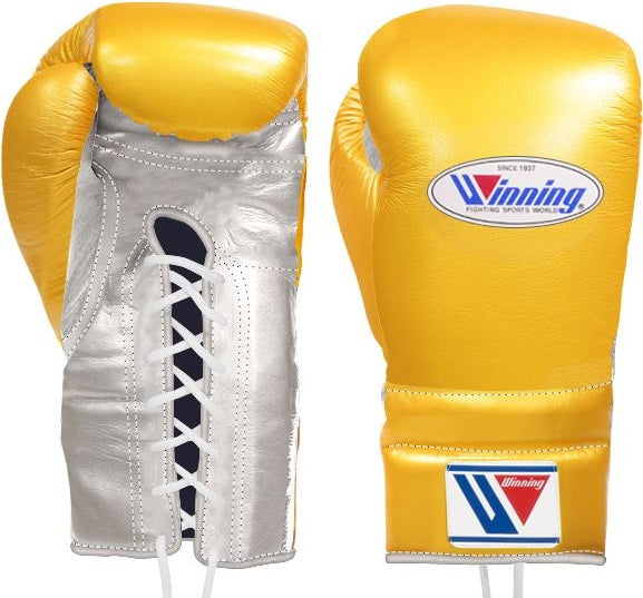 Winning Laceup Boxing Gloves Gold · Silver WJapan Boxing