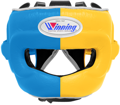 Winning Full Face Headgear - Sky Blue · Yellow