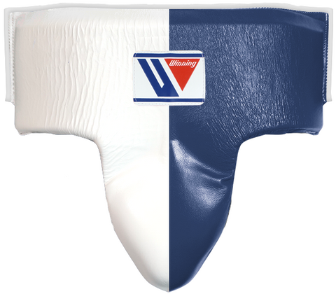 Winning High Cut Groin Protector - White · Navy