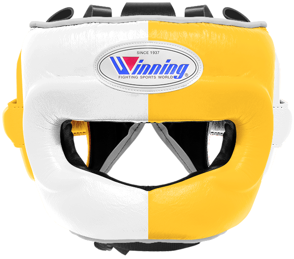 Winning Full Face Headgear White · Yellow WJapan Boxing