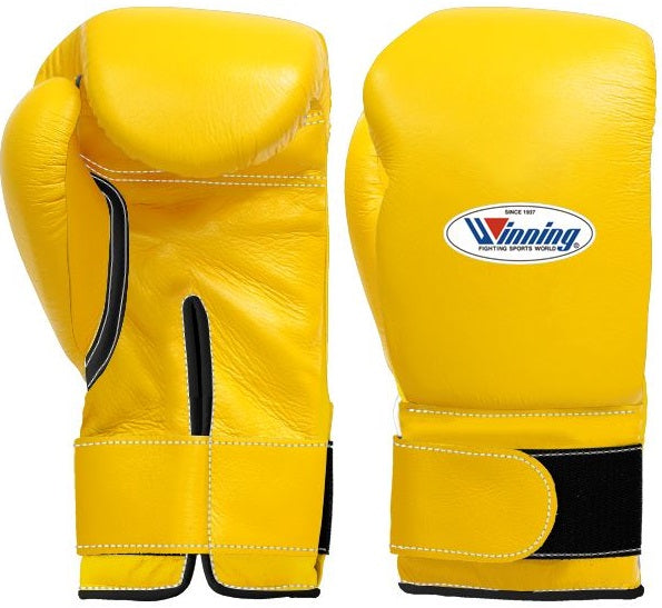 Winning Velcro Boxing Gloves Yellow · Black WJapan Boxing