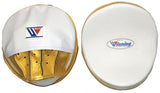 Winning Oval Curved Punch Mitts - White · Gold