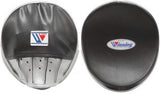 Winning Oval Curved Punch Mitts - Black · Silver