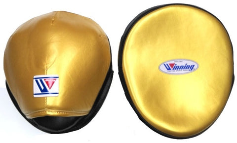 Winning Oval Curved Punch Mitts - Gold · Black