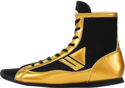 Winning Mid-Cut Type Boxing Shoes - Black · Gold