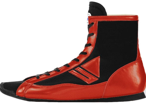 Winning Mid-Cut Type Boxing Shoes - Black · Red
