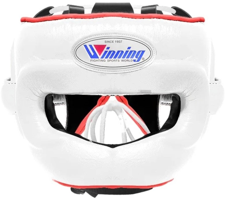 Winning Full Face Headgear - White · Red – WJapan Boxing
