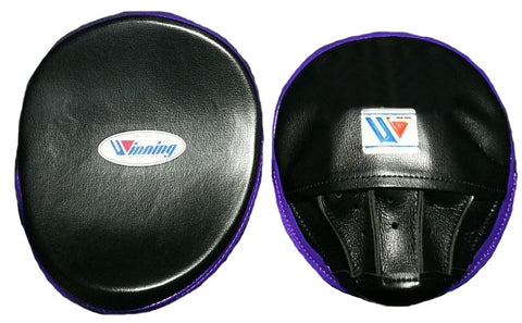 Winning Oval Curved Punch Mitts - Black · Purple