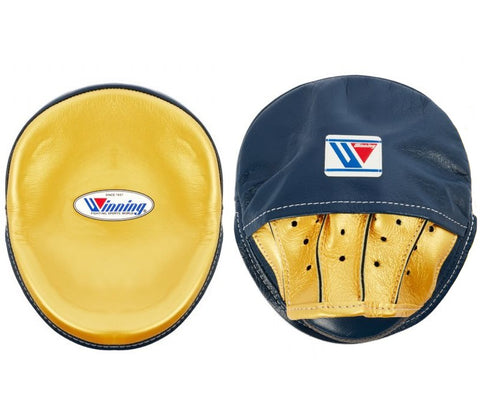 Winning Oval Curved Punch Mitts - Gold · Navy