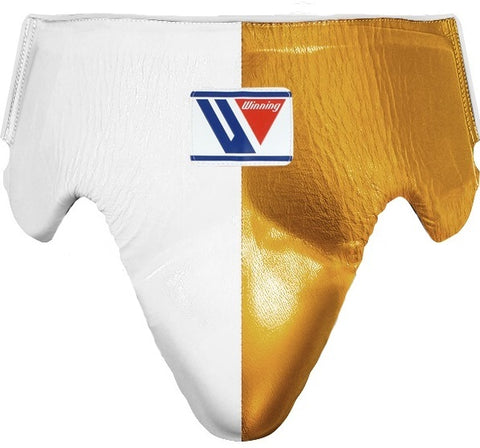 Winning Standard Cut Groin Protector - White · Gold