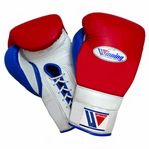 Winning Lace-up Boxing Gloves - Red · White · Blue - WJapan Store