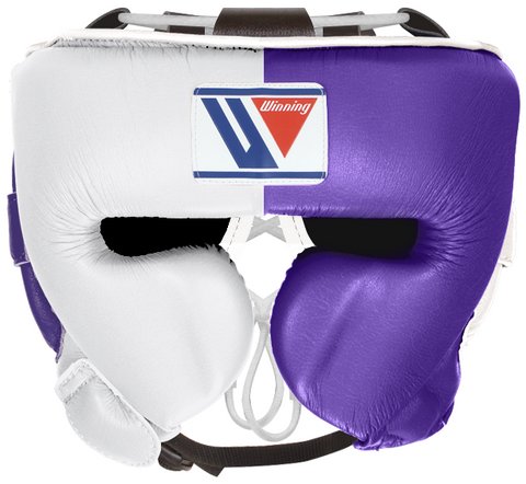 Winning Cheek Protector Headgear - White · Purple