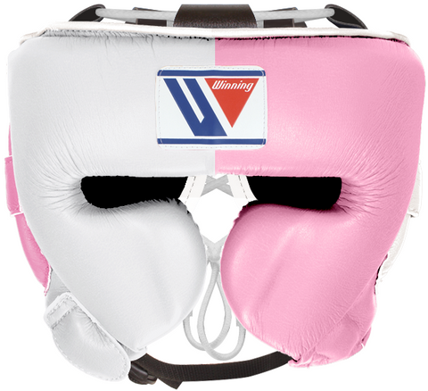 Winning Cheek Protector Headgear - White · Pink