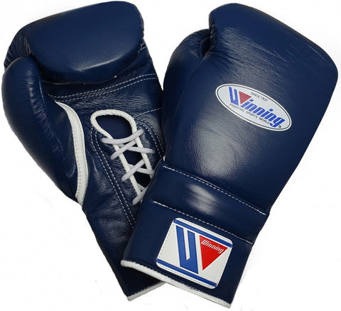Winning Lace-up Boxing Gloves - Navy - WJapan Store