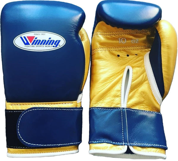 Winning Velcro Boxing Gloves - Navy · Gold – WJapan Boxing