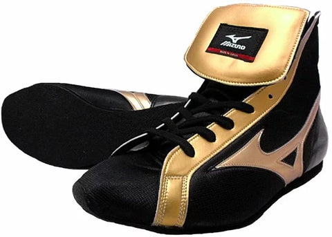 Mizuno Short-Cut Type Boxing Shoes - Black · Gold