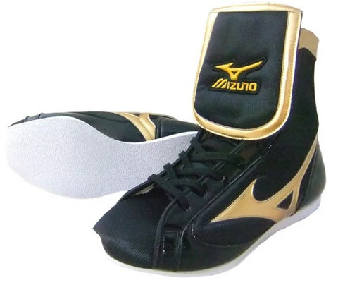 Mizuno Mid-Cut Type Boxing Shoes - Black · Gold