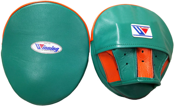 Winning Oval Curved Punch Mitts - Green · Orange – WJapan Boxing
