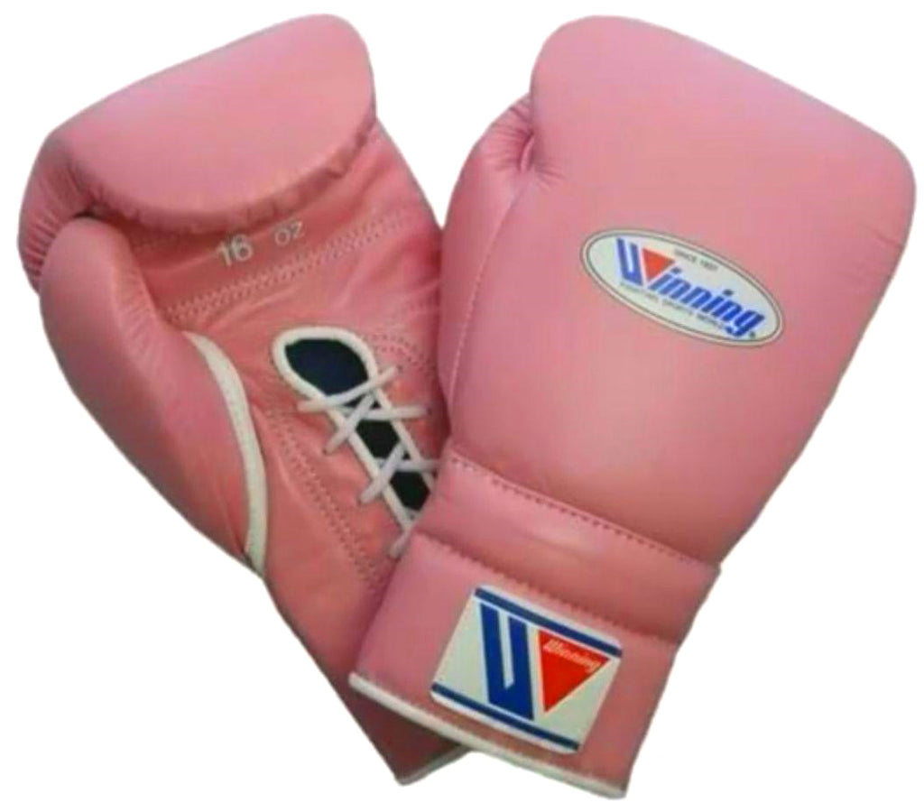 Winning Lace-up Boxing Gloves Pink - Main Image