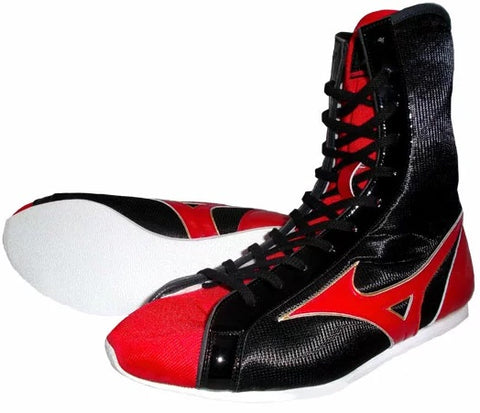 Mizuno High-Cut Type Boxing Shoes - Red · Black
