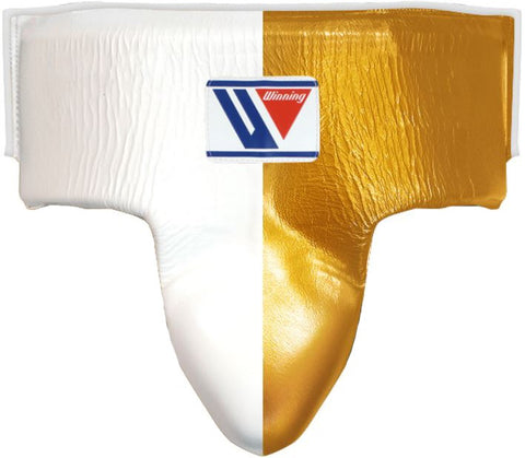 Winning High Cut Groin Protector - White · Gold