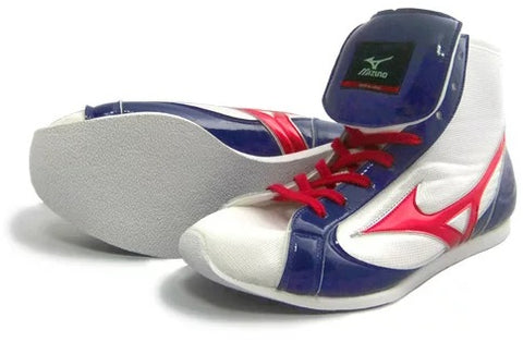 Mizuno Short-Cut Type Boxing Shoes - White · Navy · Red