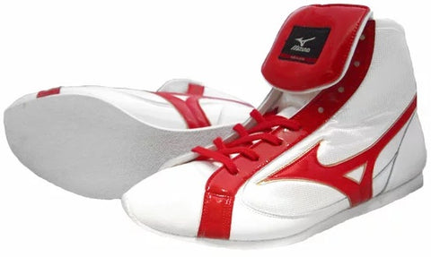 Mizuno Short-Cut Type Boxing Shoes - White · Red