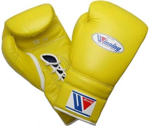 Winning Lace-up Boxing Gloves - Yellow - WJapan Store