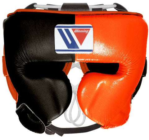 Winning Cheek Protector Headgear - Black · Orange