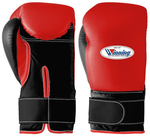 Winning Velcro Boxing Gloves - Red · Black