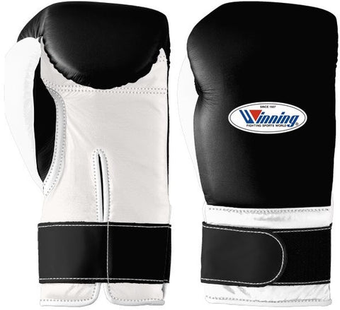 Winning Velcro Boxing Gloves - Black · White