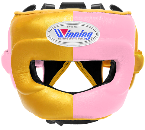 Winning Full Face Headgear - Gold · Pink