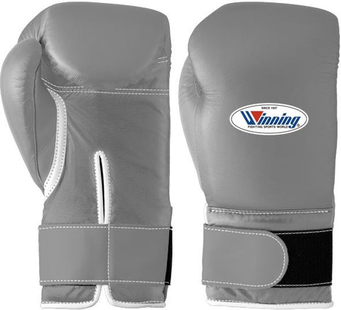 Winning Velcro Boxing Gloves - Gray