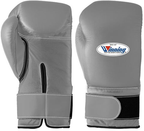 Winning Velcro Boxing Gloves - Gray · Black