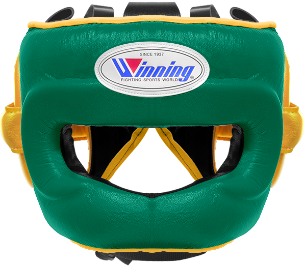 Winning Full Face Headgear - Green · Gold – WJapan Boxing