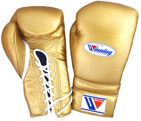 Winning Lace-up Boxing Gloves - Gold - WJapan Store