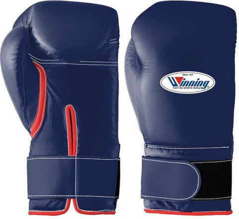 Winning Velcro Boxing Gloves - Navy · Red