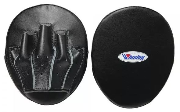 winning キックミット Winning Standard Oval Curved Punch Mitts - Black – WJapan Boxing