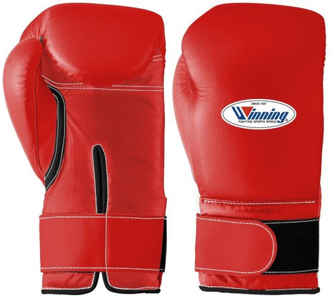 Winning Velcro Boxing Gloves - Red · Black