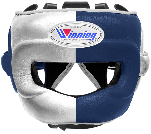 Winning Full Face Headgear - Silver · Navy – WJapan Boxing