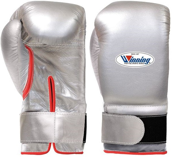 Winning Velcro Boxing Gloves - Silver · Red – WJapan Boxing
