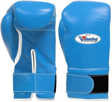 Winning Velcro Boxing Gloves - Sky Blue
