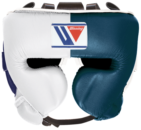 Winning Cheek Protector Headgear - White · Navy